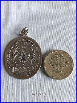 Antique Sterling Silver Religious Medal Congregation of the Children of Mary