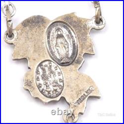 Antique Sterling Silver Rosary Aurora Borealis Crystal Bead 42.5 A. Pilone 60G