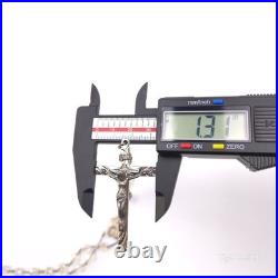 Antique Sterling Silver Rosary Aurora Borealis Crystal Bead 42.5 A. Pilone 60G