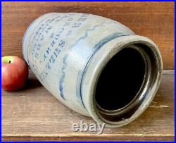 Antique Stoneware 1G Western PA Merchant Jar with Cobalt Advertising, Pittsburgh