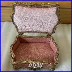 Antique-Style Jewelry Box / Trinket Box (Pink)