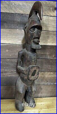 Antique Suku Tribe Wooden African Art Sculpture 24