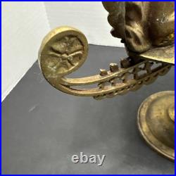 Antique Tazza Brass / Metal With Squirrel On Side And Hand Etching Ornate Stand