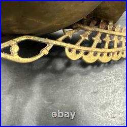 Antique Tazza Brass / Metal With Squirrel On Side And Hand Etching Ornate Stand