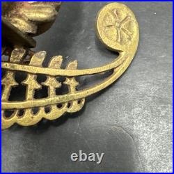 Antique Tazza Brass / Metal With Squirrel On Side And Hand Etching Ornate Stand