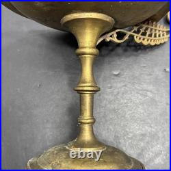 Antique Tazza Brass / Metal With Squirrel On Side And Hand Etching Ornate Stand