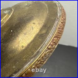 Antique Tazza Brass / Metal With Squirrel On Side And Hand Etching Ornate Stand