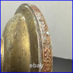 Antique Tazza Brass / Metal With Squirrel On Side And Hand Etching Ornate Stand