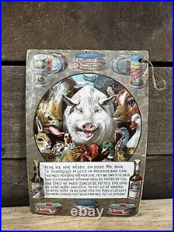 Antique The Cunningham & De Fourier Advertising Farm Animals Trade Card