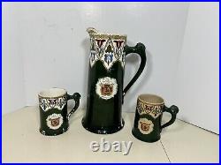 Antique The Leisy Brewing Co. 2 Tankard Mugs And Pitcher Haynes (b80)