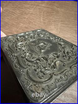 Antique Thermoplastic 1800's Daguerreotype Civil Union Case Stag Photo Of Woman