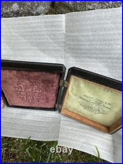 Antique Thermoplastic 1800's Daguerreotype Civil Union Case Stag Photo Of Woman