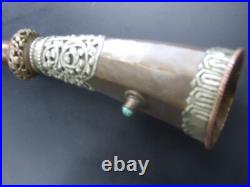 Antique Tibet Copper Brass Horn Trumpet Monasteries Religious Collectables Rare
