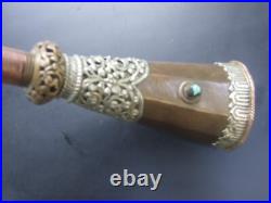 Antique Tibet Copper Brass Horn Trumpet Monasteries Religious Collectables Rare