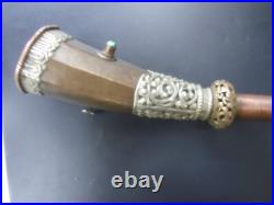 Antique Tibet Copper Brass Horn Trumpet Monasteries Religious Collectables Rare