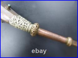 Antique Tibet Copper Brass Horn Trumpet Monasteries Religious Collectables Rare