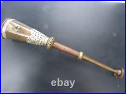 Antique Tibet Copper Brass Horn Trumpet Monasteries Religious Collectables Rare