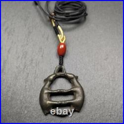 Antique Tibetan Buddhist Amulet Pair of Deer Old Spiritual Necklace