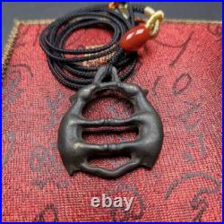 Antique Tibetan Buddhist Amulet Pair of Deer Old Spiritual Necklace