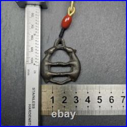 Antique Tibetan Buddhist Amulet Pair of Deer Old Spiritual Necklace