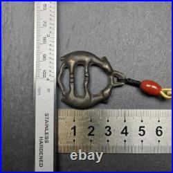 Antique Tibetan Buddhist Amulet Pair of Deer Old Spiritual Necklace