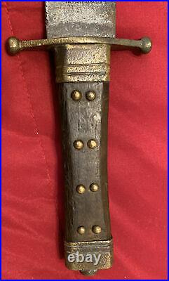 Antique Tiffany & Co New York Bowie Knife CIVIL War Era 1837- Brass Fittings