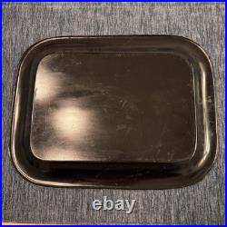 Antique Toleware Tray Hand-painted Metal, Horses & Carriage, Floral, Decor