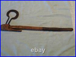 Antique Tribal Round Blade Ax Axe Weapon Hand Carved & Etched Rare Unusual Old