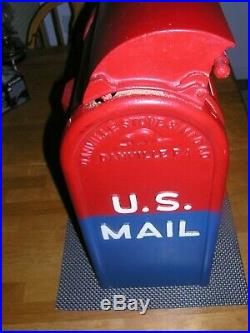 Antique US Postal Mailbox, Cast Iron, Danville Stove & MFC CO, Post Office