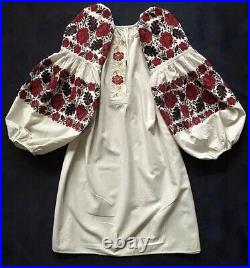 Antique Ukrainian Vyshyvanka Dress Embroidery handmade