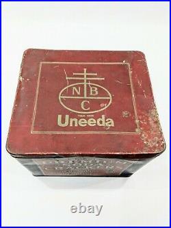 Antique Uneeda Bakers Premium Soda Crackers Tin National Biscuit Company