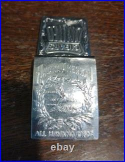 Antique United Cigars Havana American Metal Advertising Vesta Match Safe 1900's