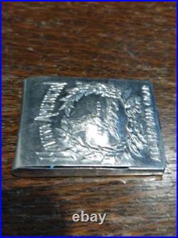 Antique United Cigars Havana American Metal Advertising Vesta Match Safe 1900's
