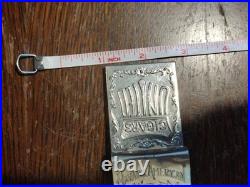 Antique United Cigars Havana American Metal Advertising Vesta Match Safe 1900's