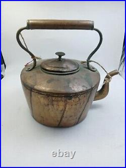 Antique Used Copper Pot Jug Arabic Collectable Tea Arab Collect Old Handmade