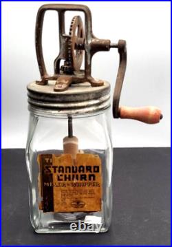 Antique/VIntage RARE ORIGINAL LABEL The Standard Churn Mixer & Whipper 2 Quart