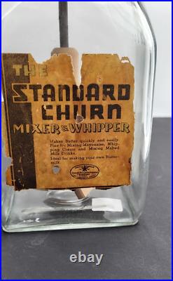 Antique/VIntage RARE ORIGINAL LABEL The Standard Churn Mixer & Whipper 2 Quart