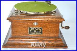 Antique Victor II Phonograph With Horn + Bonus We Ship Worldwide