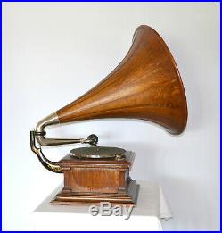Antique Victor III Phonograph Wood Horn We Ship Worldwide