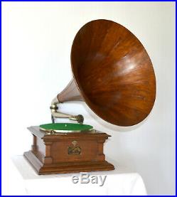 Antique Victor V Phonograph Wood Horn + Bonus We Ship Worldwide