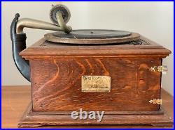 Antique Victor Victrola VV-VI Talking Machine Record Player Phonograph Wood Case