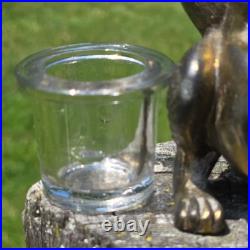 Antique Victorian Brass Devil Gargoyle Inkwell Hinged Gothic 1800s Collectible