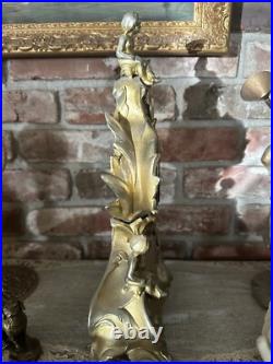 Antique Victorian Guild Ornate Bronze Mantel Clock Italy