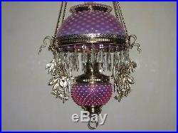 Antique Victorian Library Hanging Lamp
