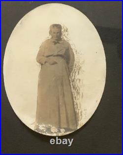 Antique Victorian Mourning Ghost Spirit Photo Framed Memorial Portrait Oddity