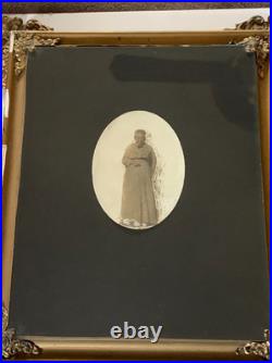 Antique Victorian Mourning Ghost Spirit Photo Framed Memorial Portrait Oddity