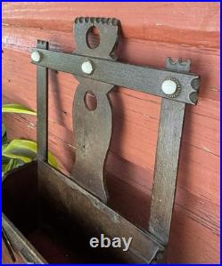 Antique Victorian Wood Wall Pocket