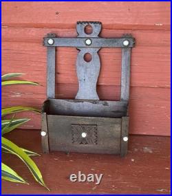 Antique Victorian Wood Wall Pocket