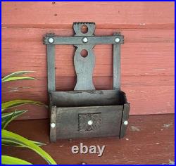 Antique Victorian Wood Wall Pocket
