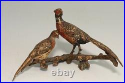 Antique Viennese Bronze Pheasant couple